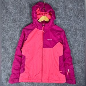 Patagonia Girls 2XL 16-18 Snowbelle Insulated Ski Snow Jacket Pink/Hot Pink H2No